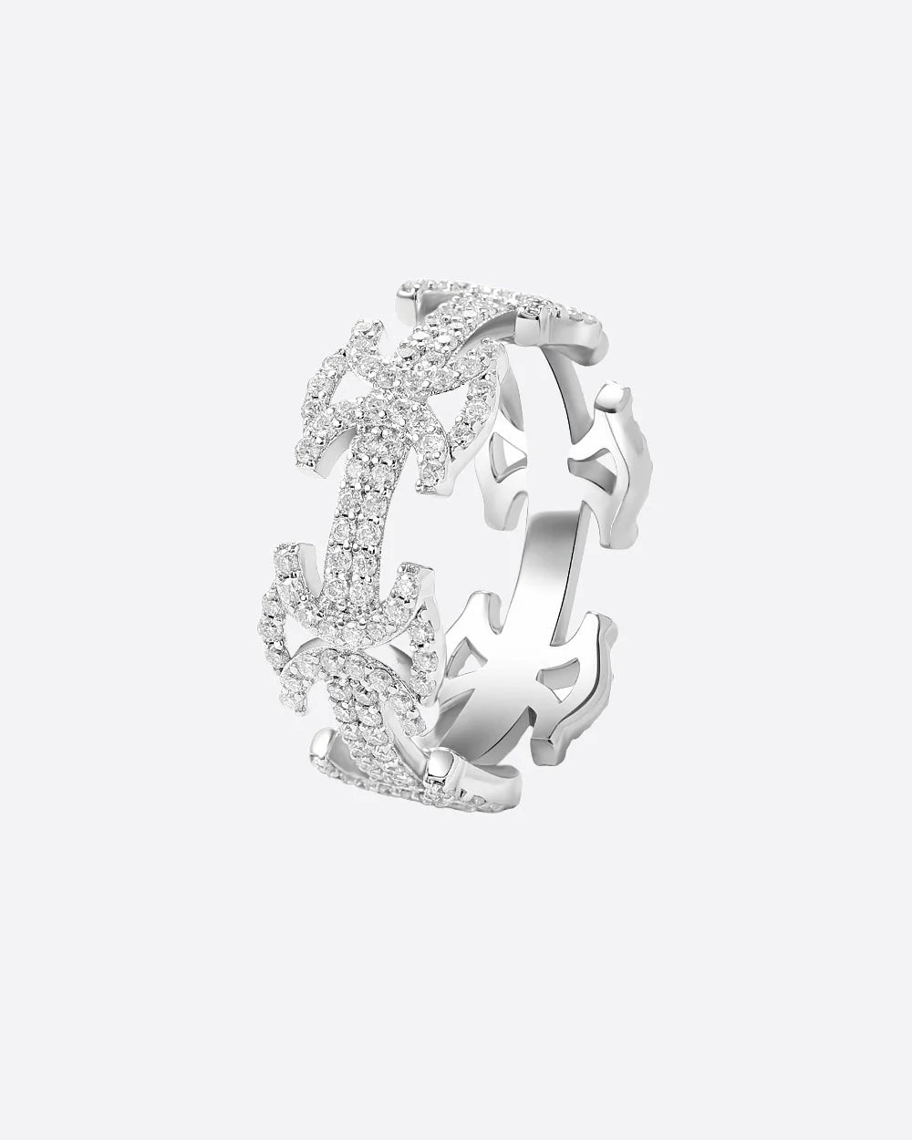 Byzantine Moissanite Ring – White Gold